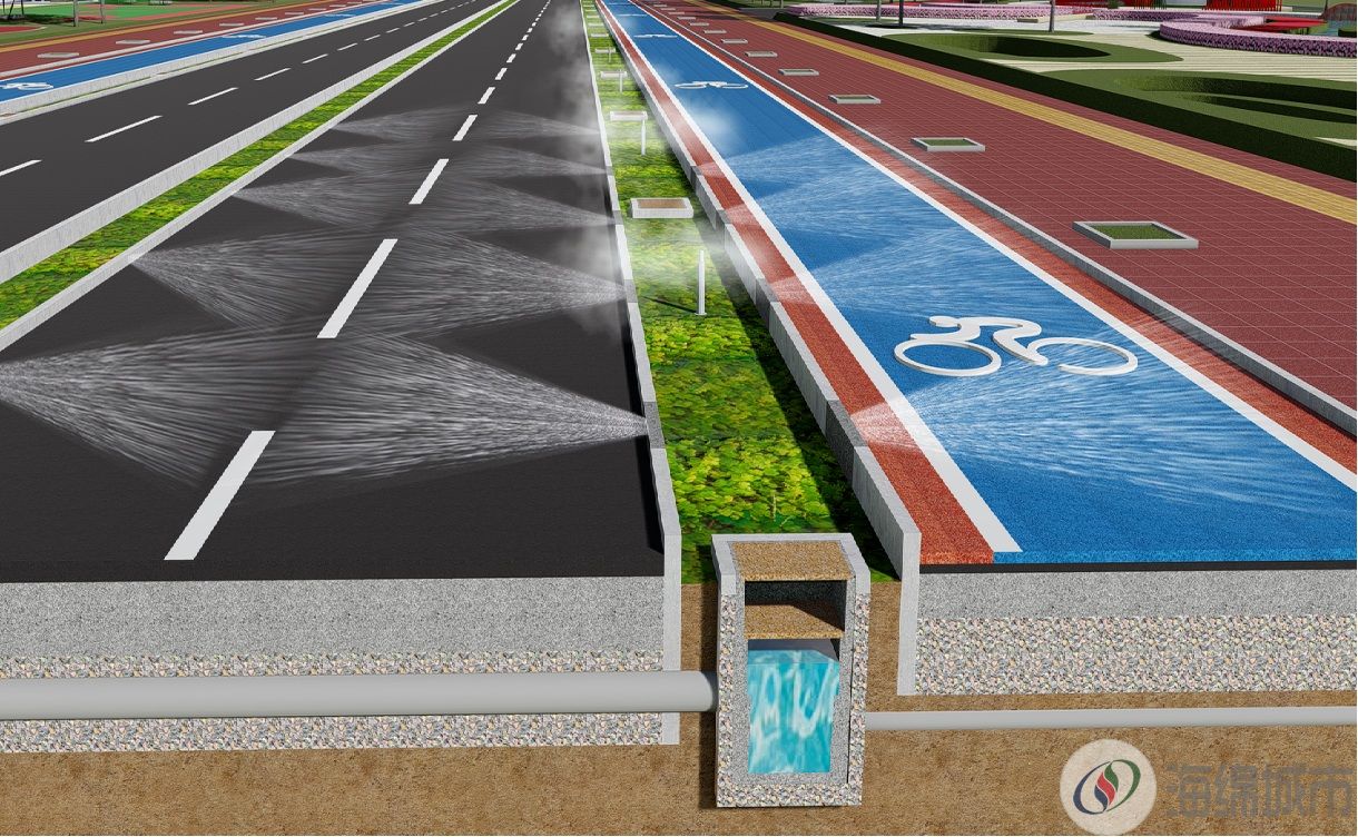 智能道路喷洒系统与雨水过滤蓄存装置